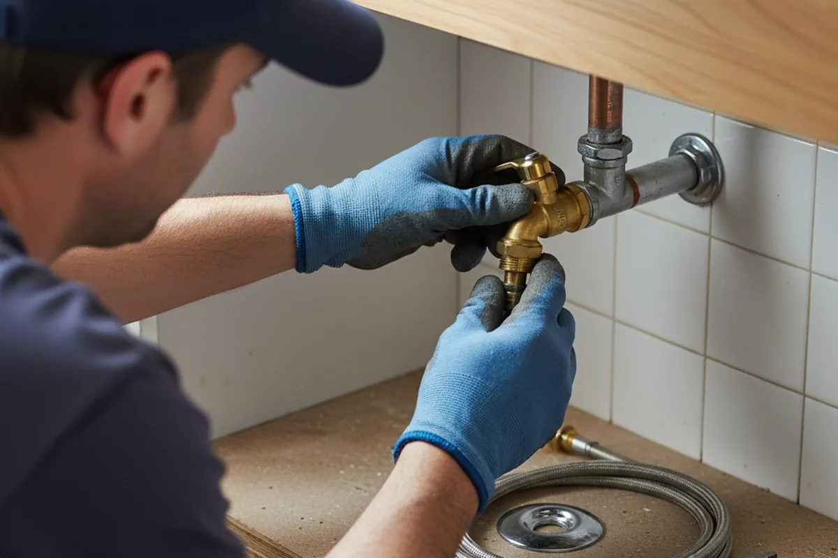 Shutoff valve and fitting work during Emergency Plumbing in Wallingford
